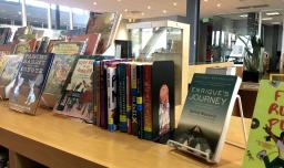 Shelf showing books on the booklist 